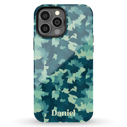 Army Camo Custom Name iPhone Case